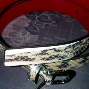 Calvin Klein Genuine Leather Snake Skin Belt Nwot